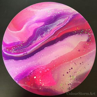 circular coaster - shades of pink